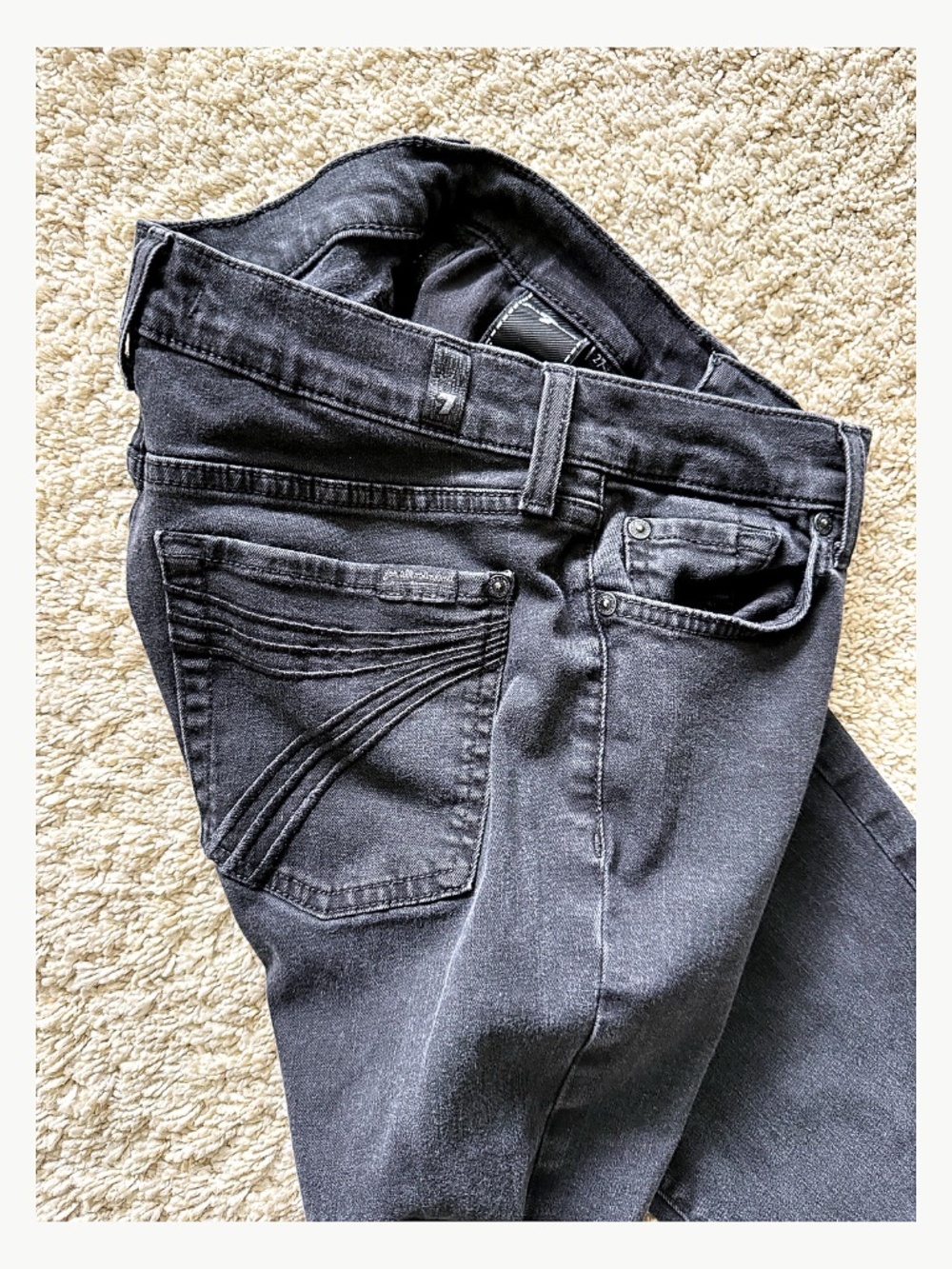 7 For All Mankind Black Bootcut Jeans – Women’s Size 27 – Soft Stretch Denim - Picture 4 of 10